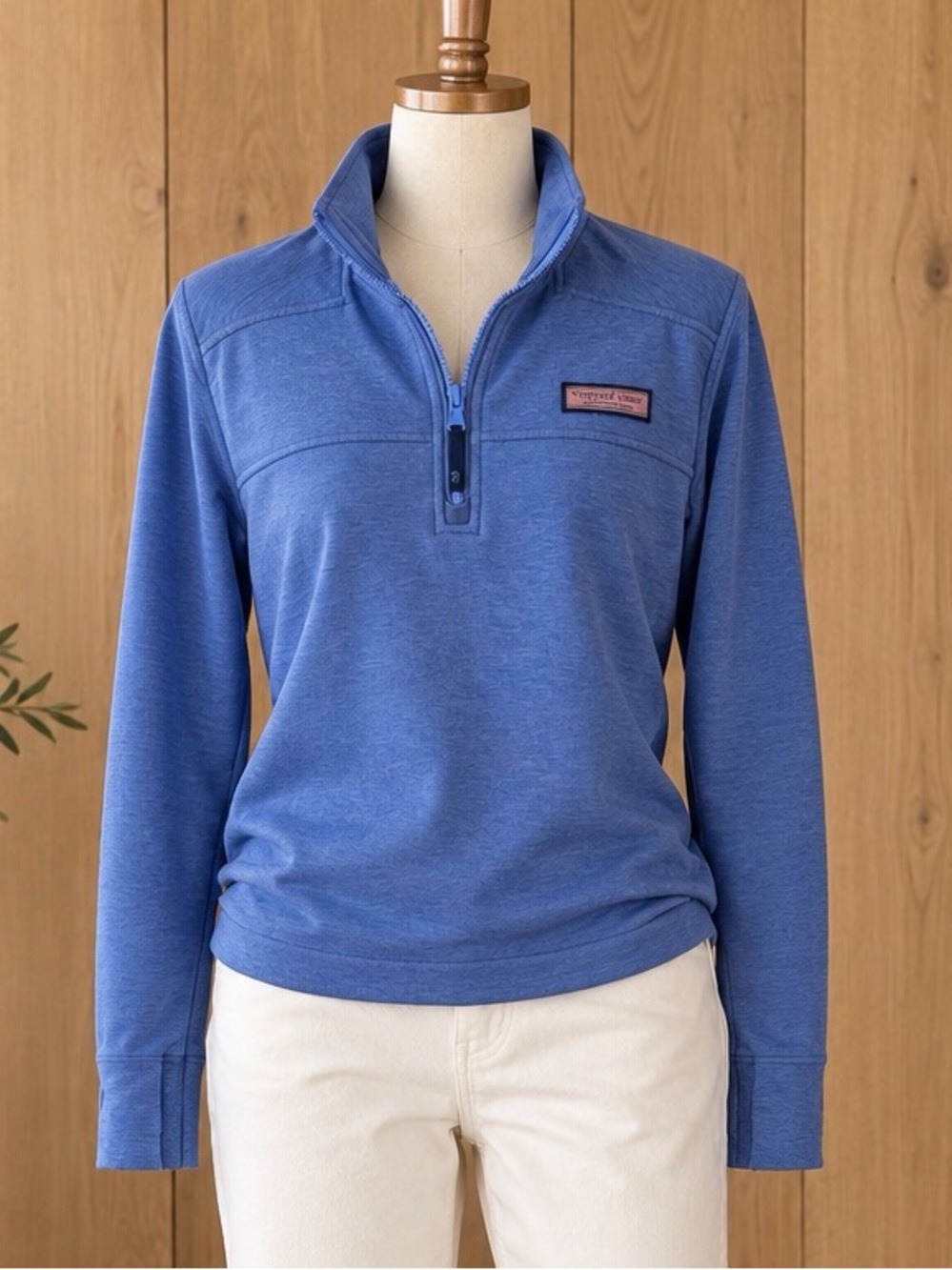 Vineyard Vines Dreamcloth women's Shep Quarter Zip Blue Pullover